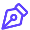 graphic icon of a blue pen mark