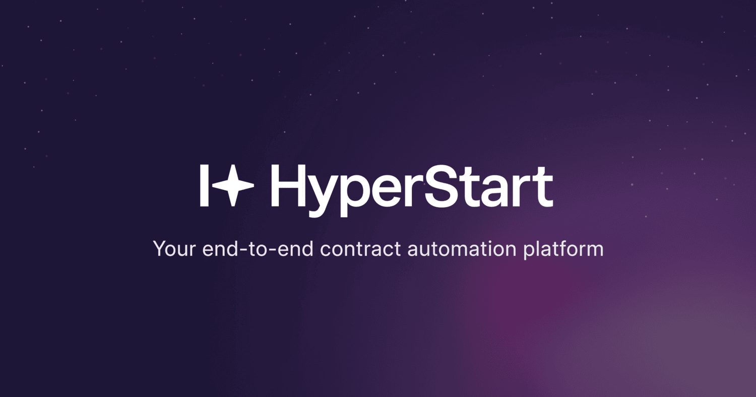 HyperStart end-to-end contract automation platform banner