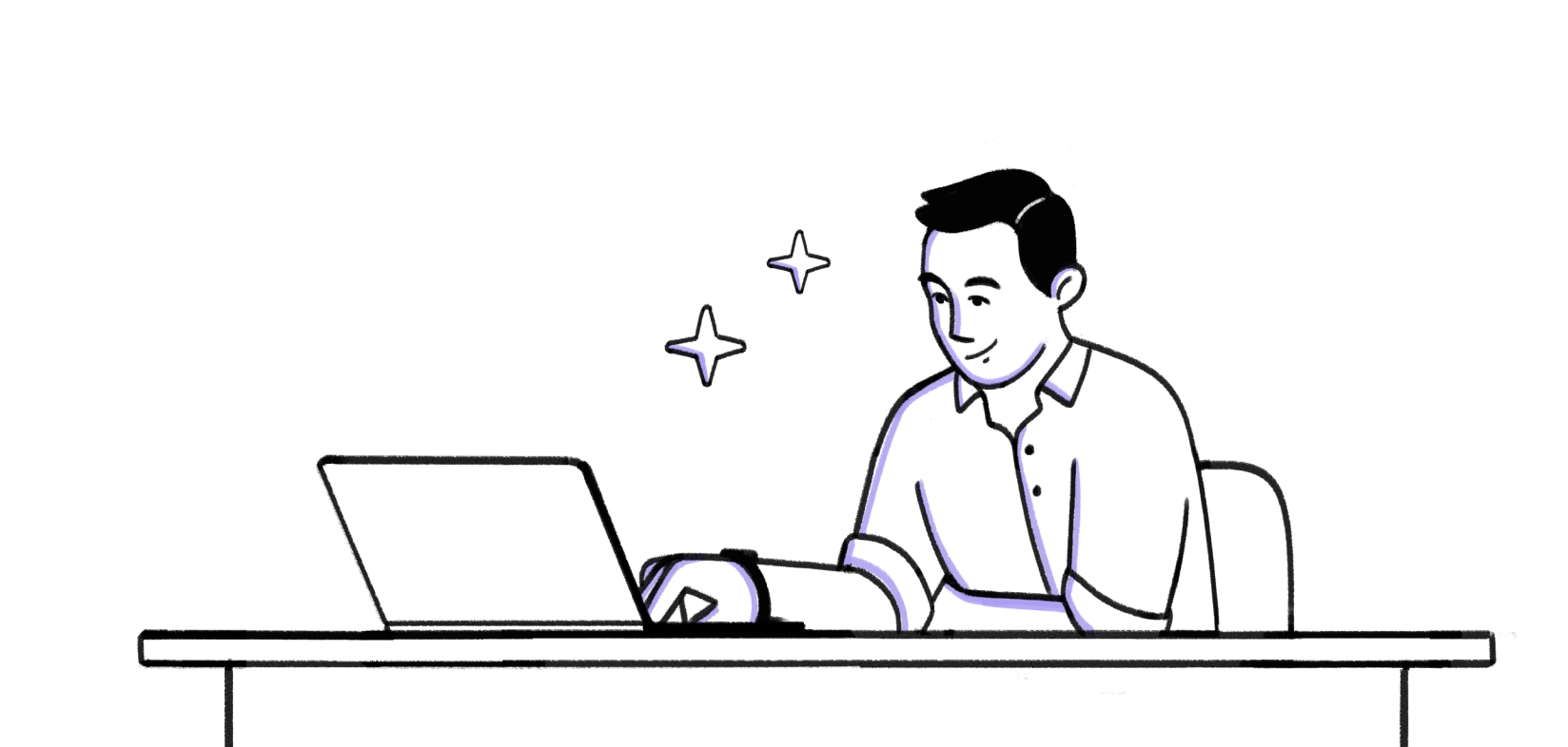 Illustration of a professional working