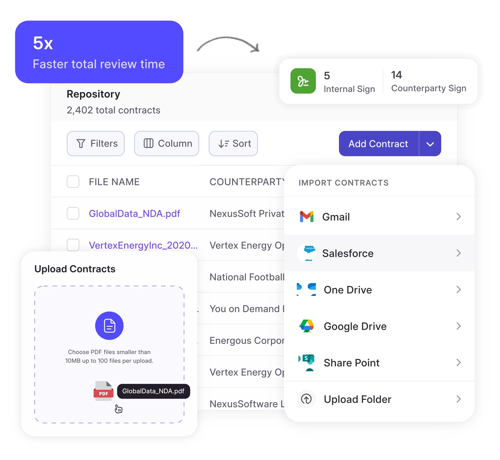HyperStart contract repository interface