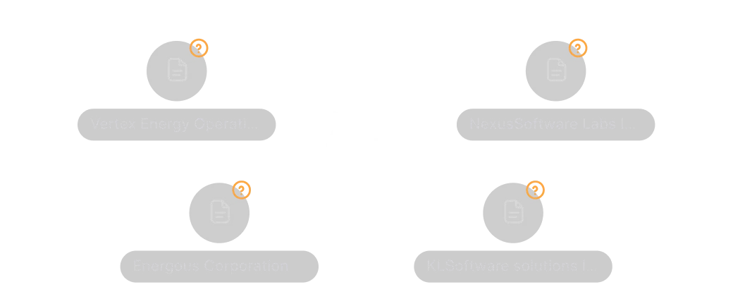 HyperStart contract risk dashboard showing company agreements with alert indicators